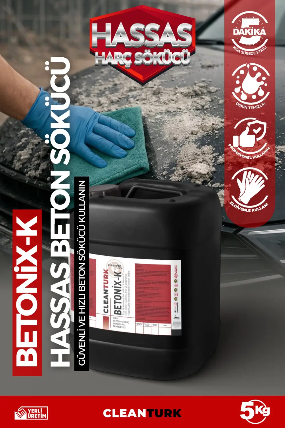 BETONiX-K Beton Sökücü | Boyaya Zarar Vermeyen Güçlü Formül