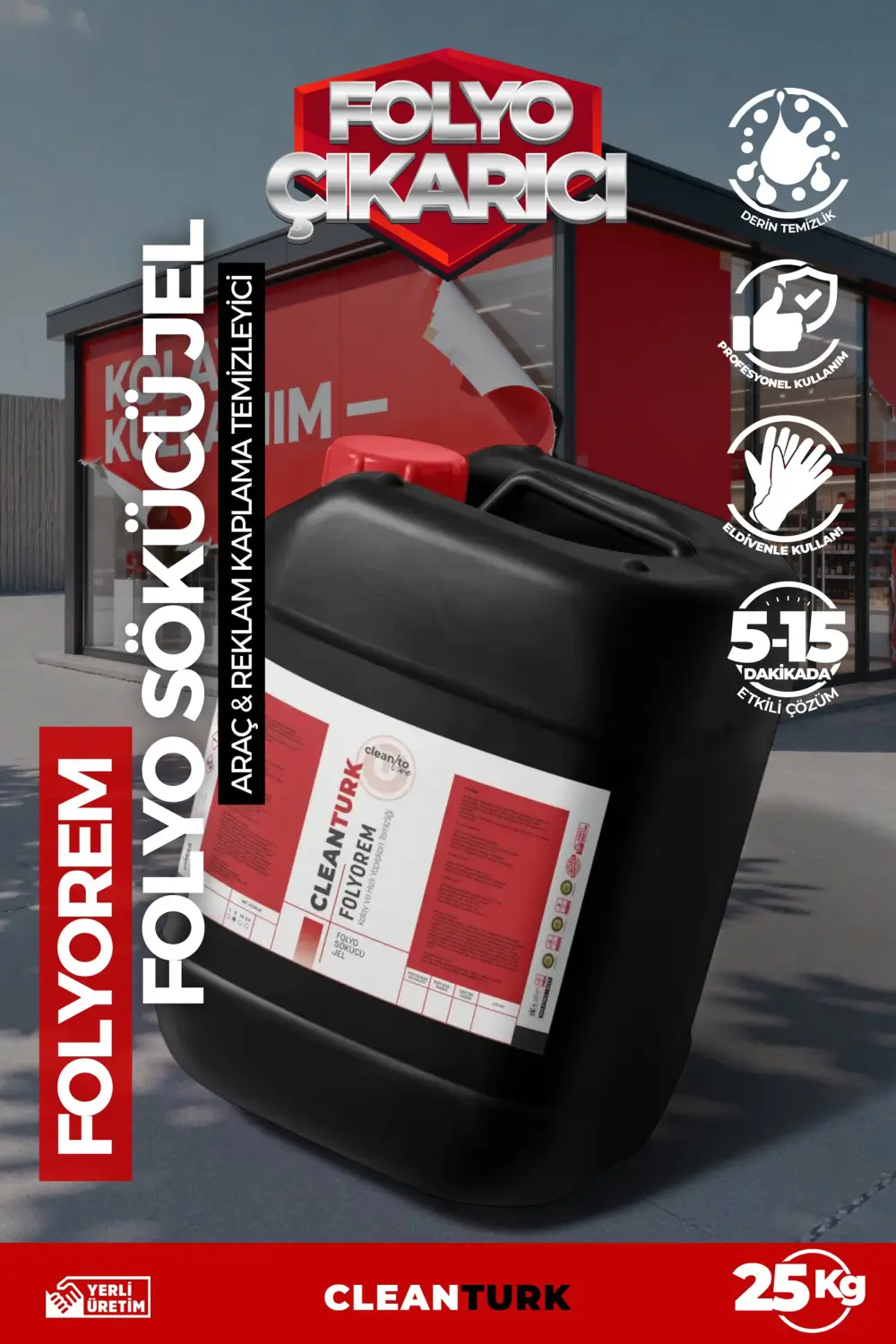 Fulöl Reklam FOLYOREM Folyo Sökücü Jel | Reklam ve Dış Cephe Çözümü