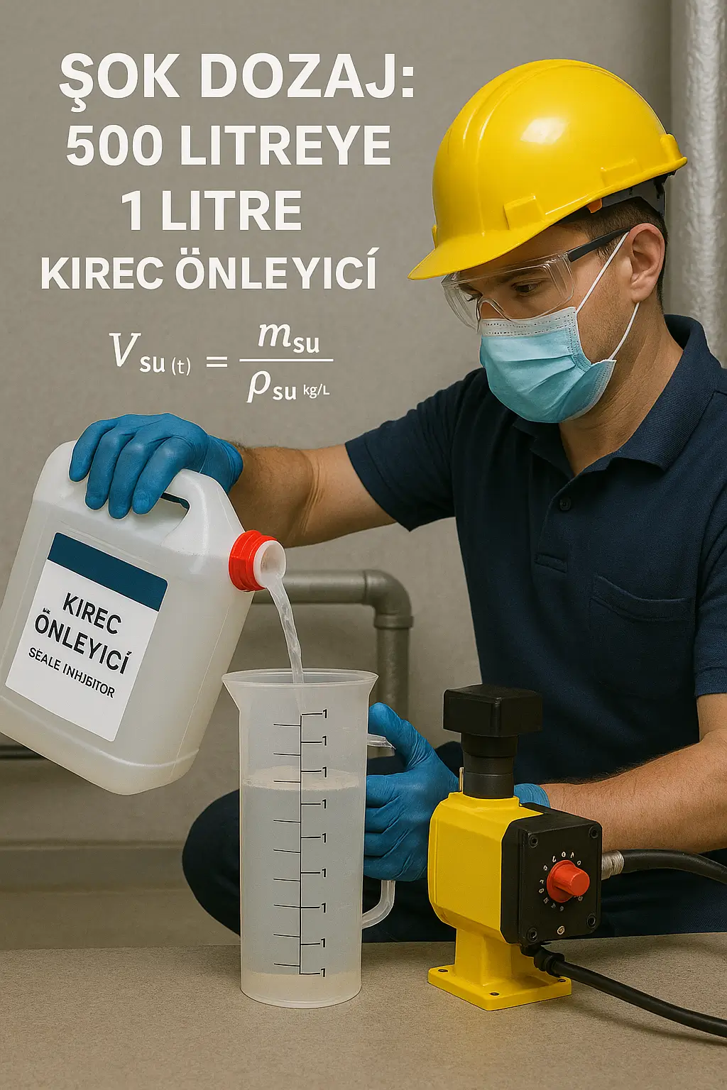 Kireç önleyici şok dozaj nasıl yapılır? İlk uygulama adımı görseli