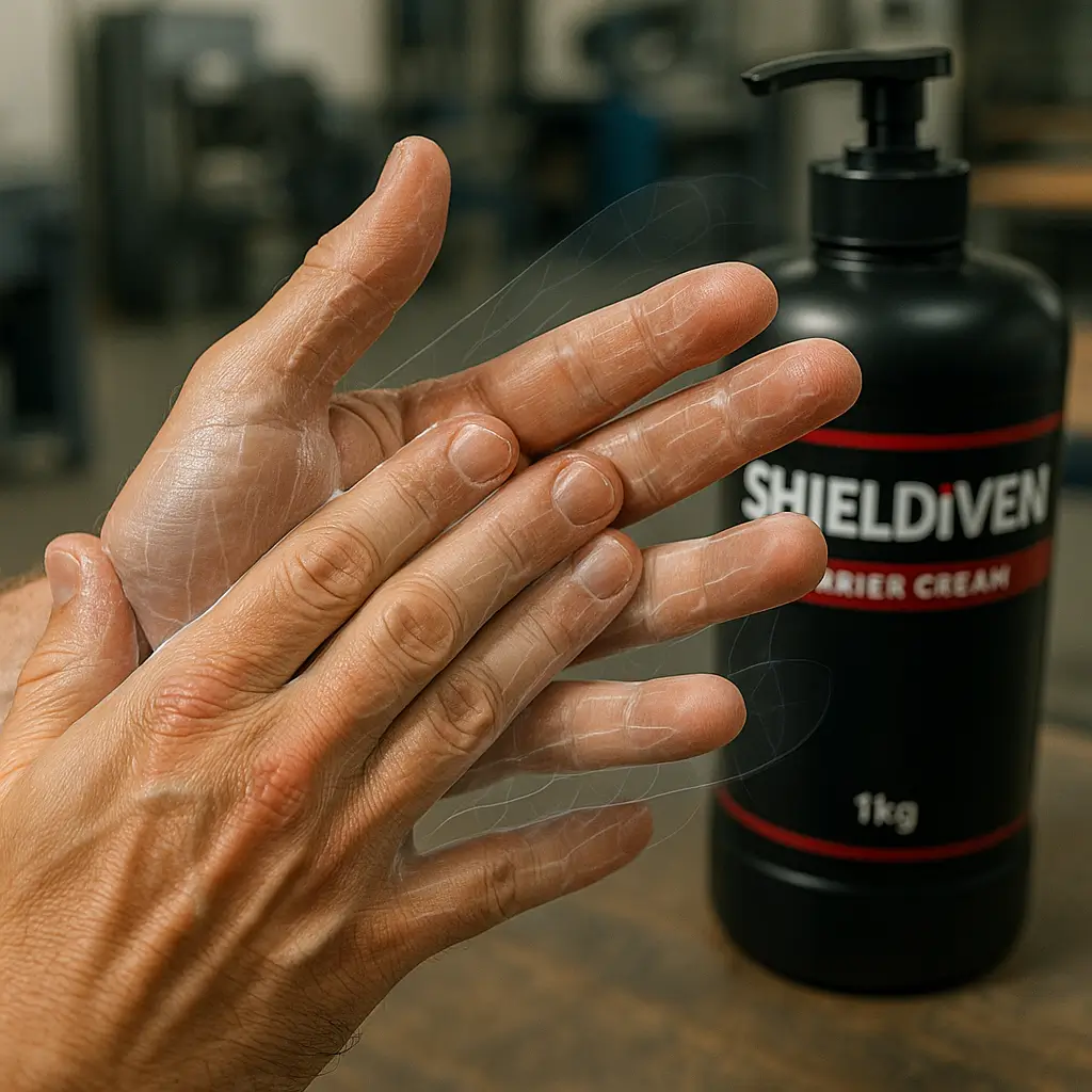 SHiELDiVEN kremin tırnak etrafları dahil tüm ele sürülmesi