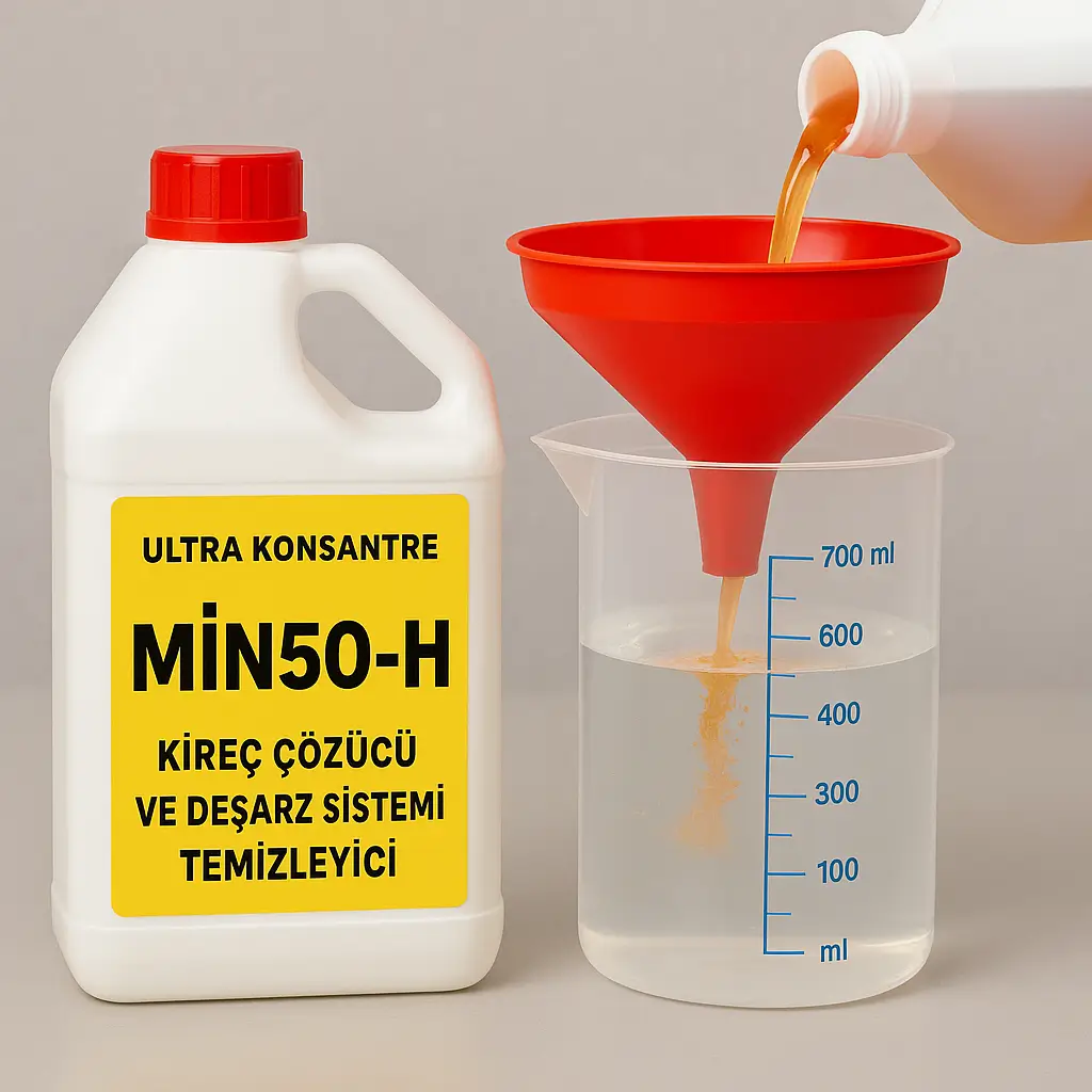 MİN50-H ürününün dolaşım suyuna eklenmesi