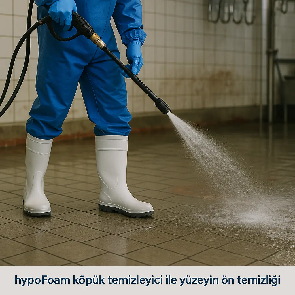 HYPOFOAM ön durulama işlemi