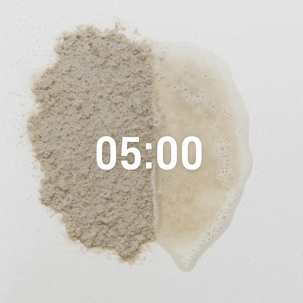 BETONiX-K ile 5 dakikalık bekleme süresi sonrası beton çözülme etkisi