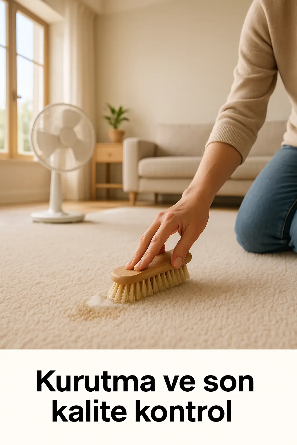 Halıfix uygulaması sonrası kurutma işlemi