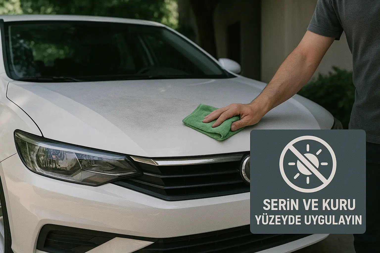 BETOCLEAN öncesi kaporta yüzey hazırlığı: serin-kuru yüzey, gevşek kirin uzaklaştırılması