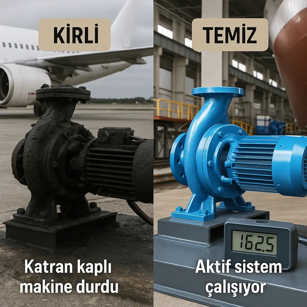 Temizlik sonrası yüzeyde parlaklık ve koruyucu film oluşumu