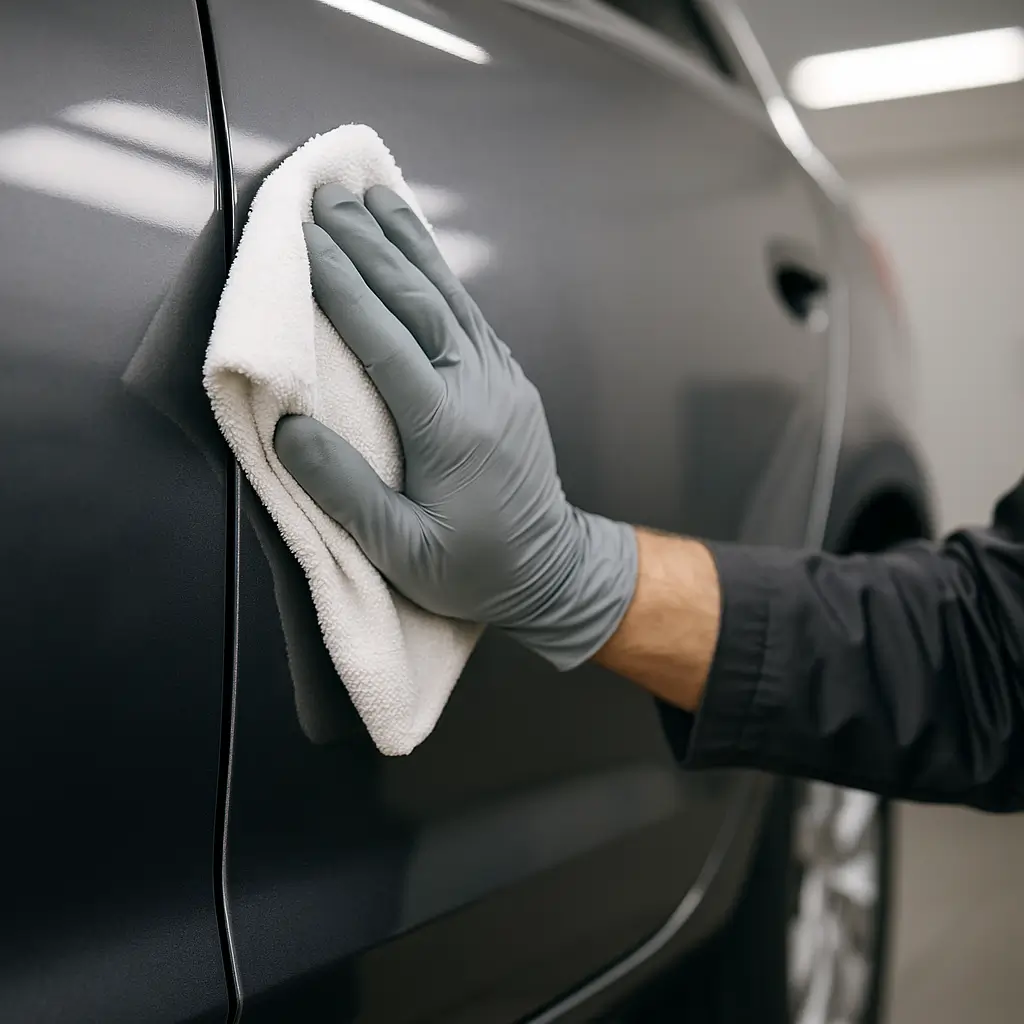 FOLYOREM uygulaması öncesinde yüzey temizliği yapan profesyonel