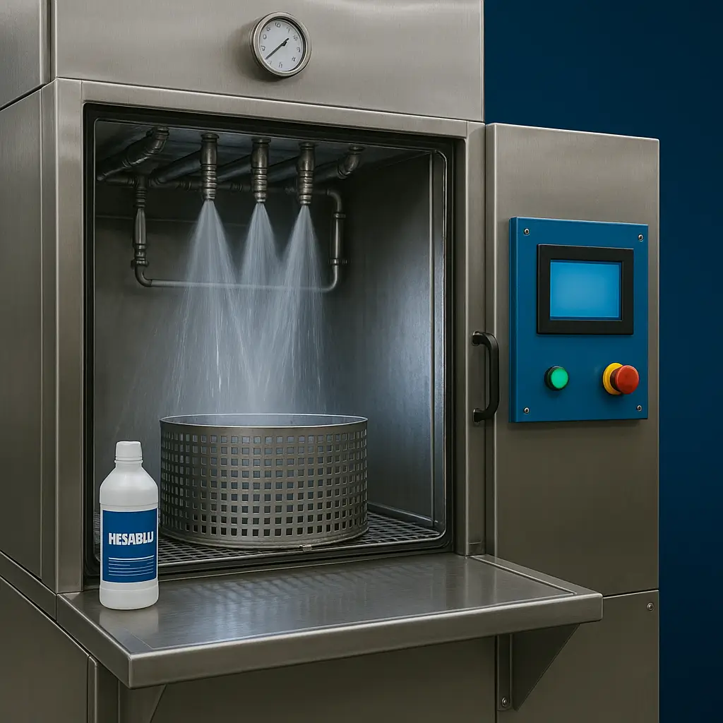 Sprey kabinli makinede MESABLUE uygulaması