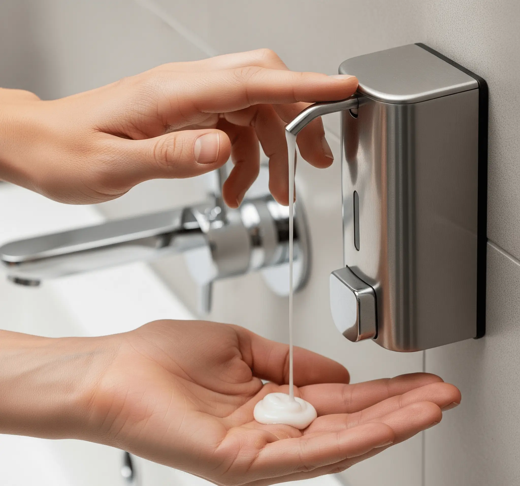 Kuru ele sabun alınması