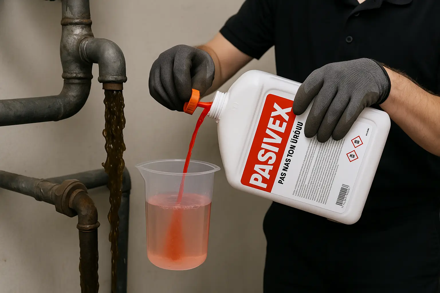 Sistemin boşaltılması ve Pasivex ile durulama/pasivasyon yapılması