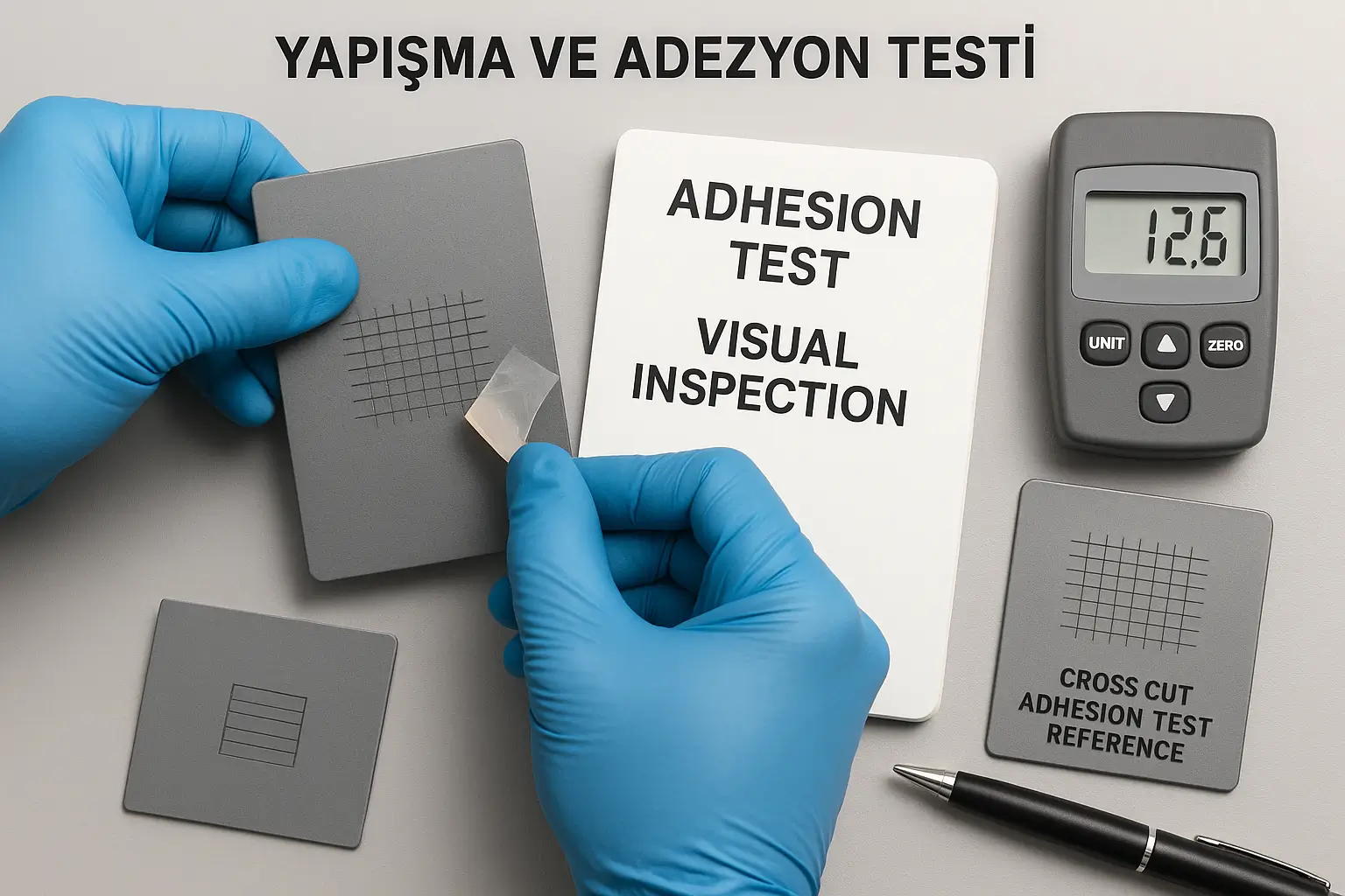 Adezyon testi uygulaması