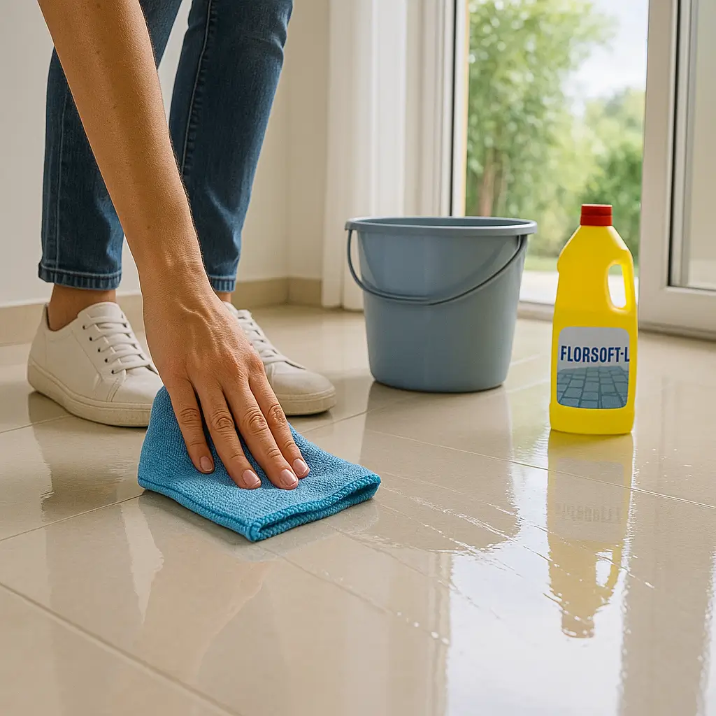 FLORSOFT-L sonrası yüzey durulama ve havalandırma Yüzeyin temiz su ile durulanması ve ortamın havalandırılması