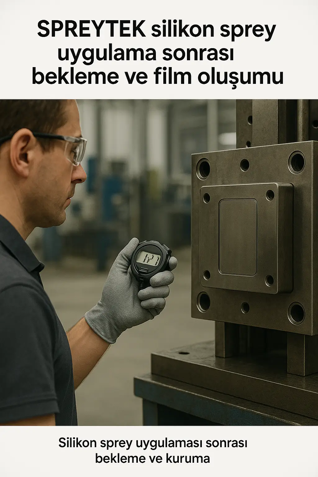 Silikon sprey uygulaması sonrası bekleme ve kuruma