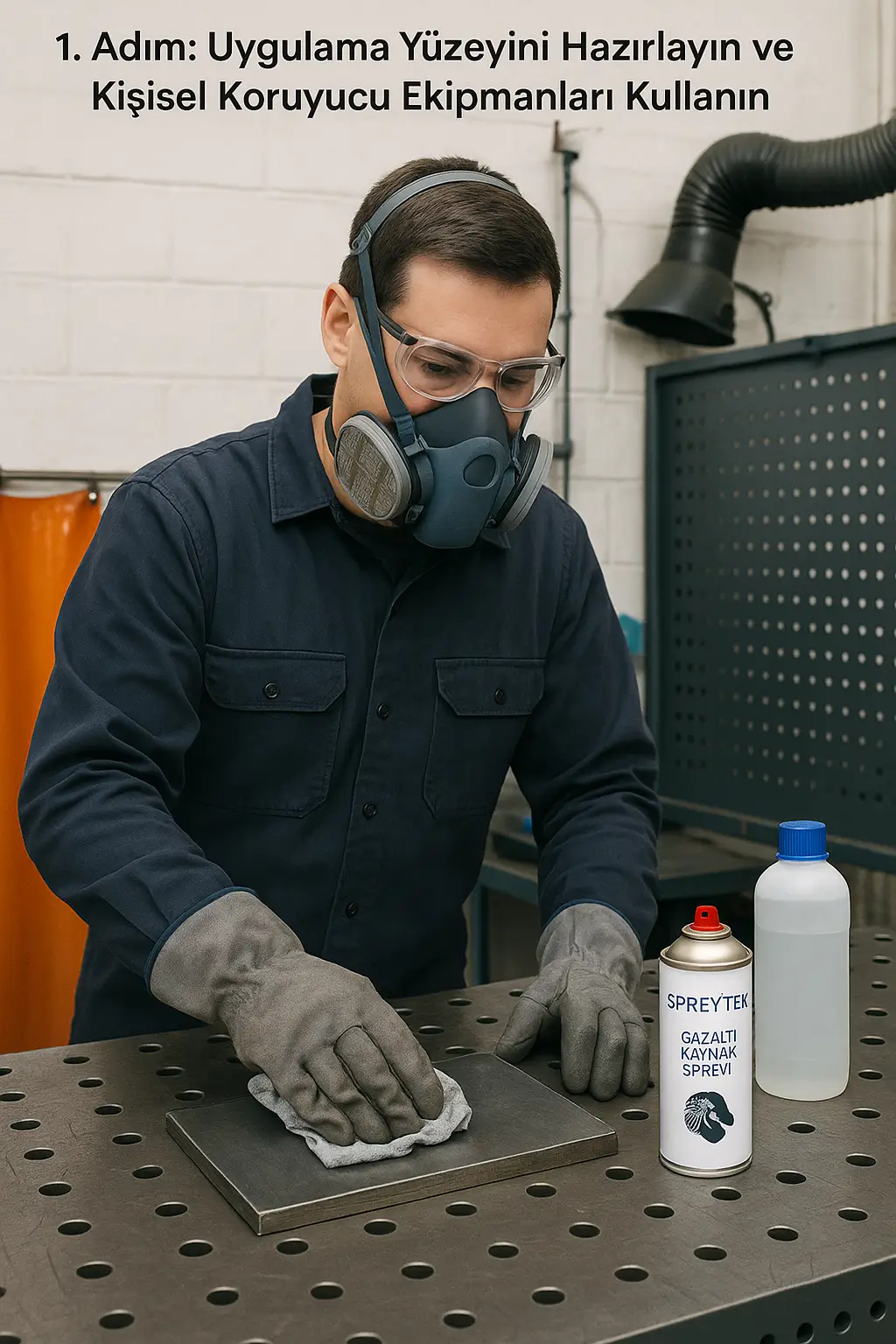 Kaynak uygulaması öncesi yüzey hazırlığı ve güvenlik ekipmanlarının kullanılması