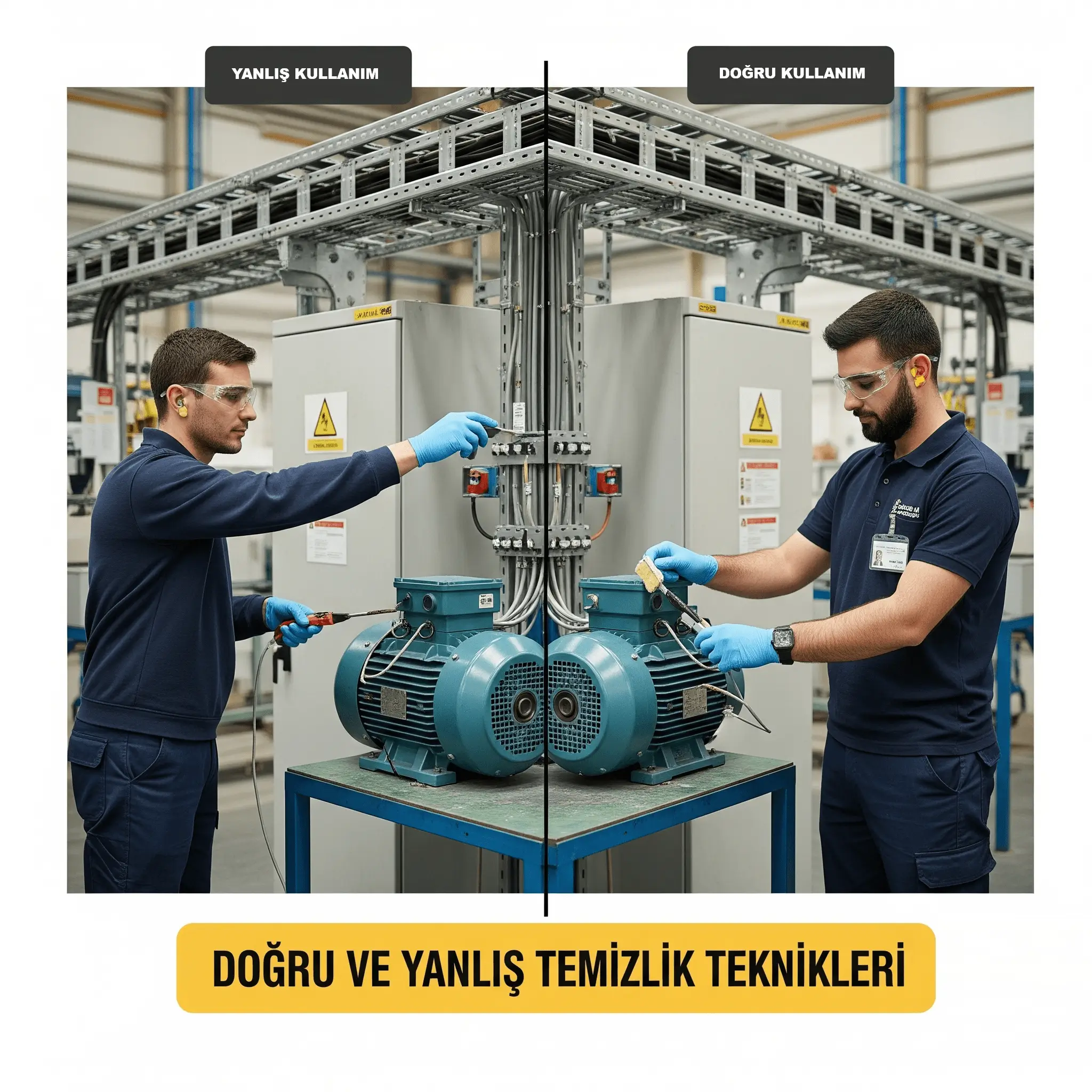 Motor temizliği öncesi kişisel güvenlik önlemleri