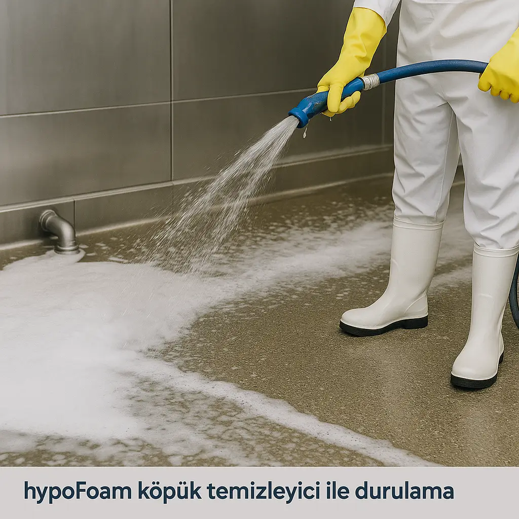 HYPOFOAM durulama adımı