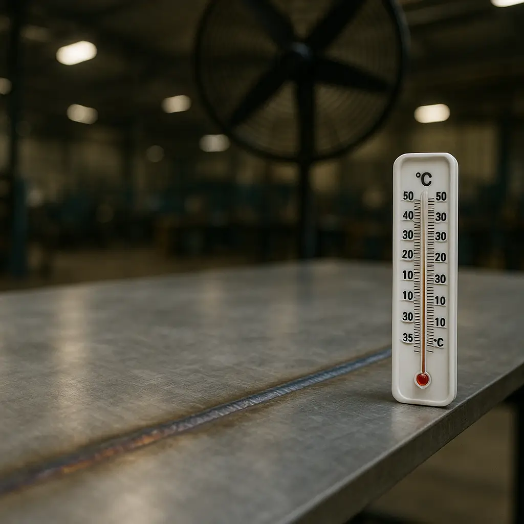 Yüzeyin soğuması Kaynak bölgesini oda sıcaklığına getirmek için bekleme