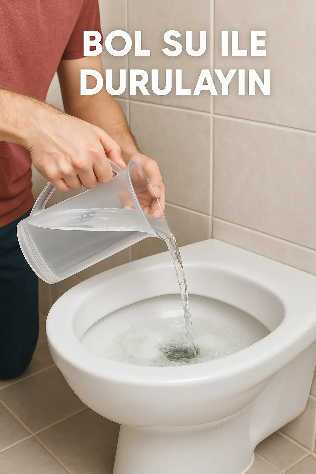 TIKANAÇ uygulamasından sonra gidere bol miktarda su dökülmesi