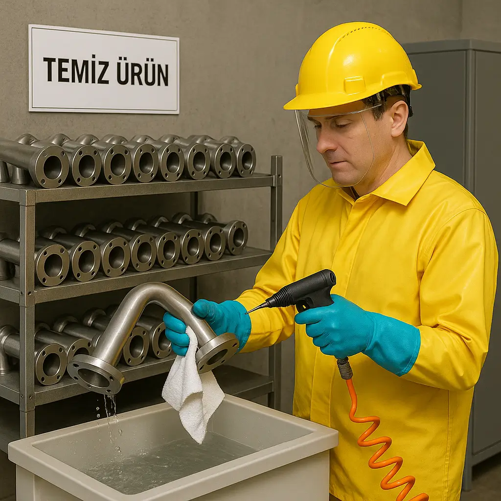 Kuruyan temiz parçaların paketlenmesi