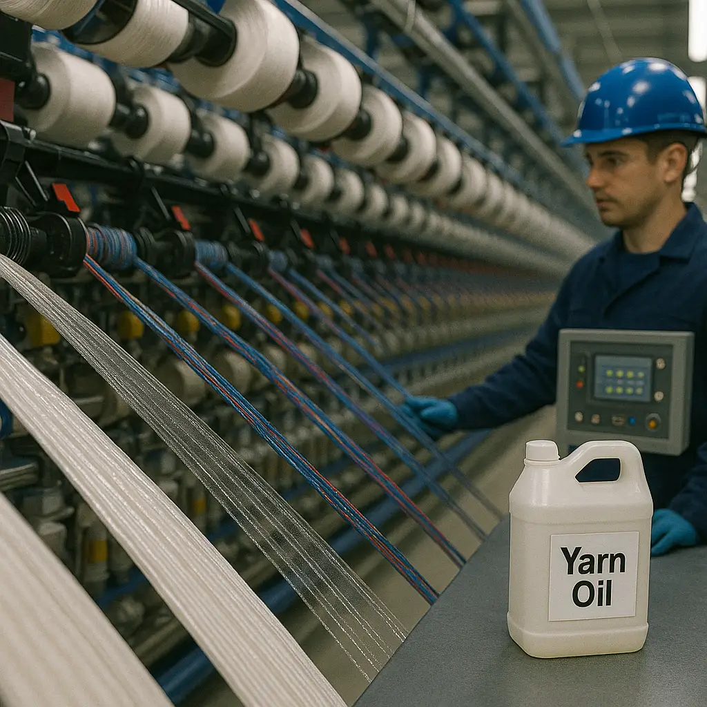 Yarn Oil iplik yağının tekstil makinesindeki ipliklere uygulanması
