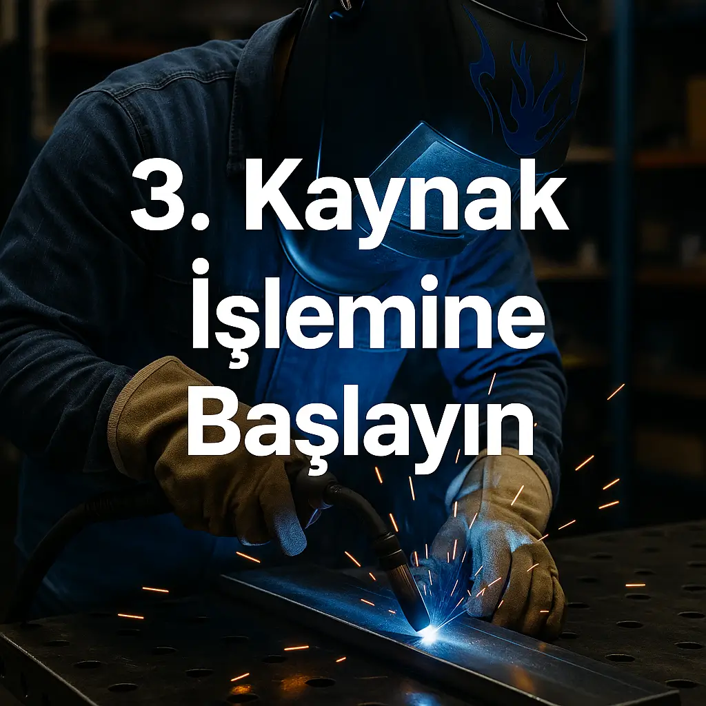 WELDOFF uygulanan metal yüzeyde kaynak işleminin yapılması