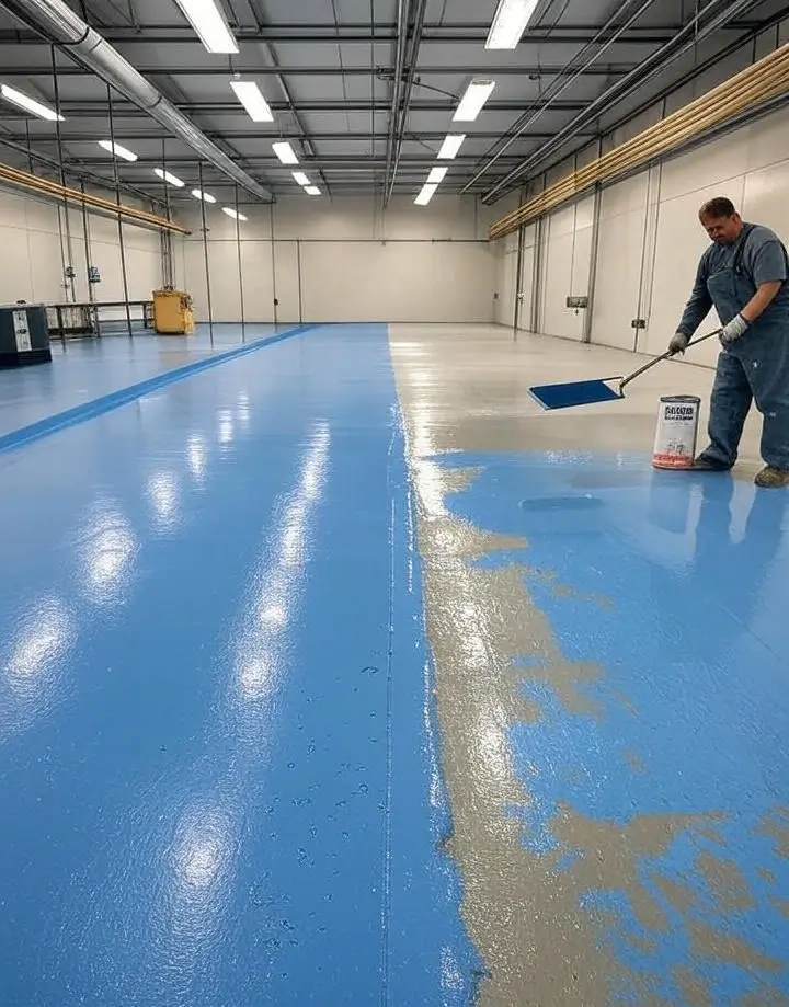 Epoksi boya sökücü ile boya temizliği sonrası görünüm