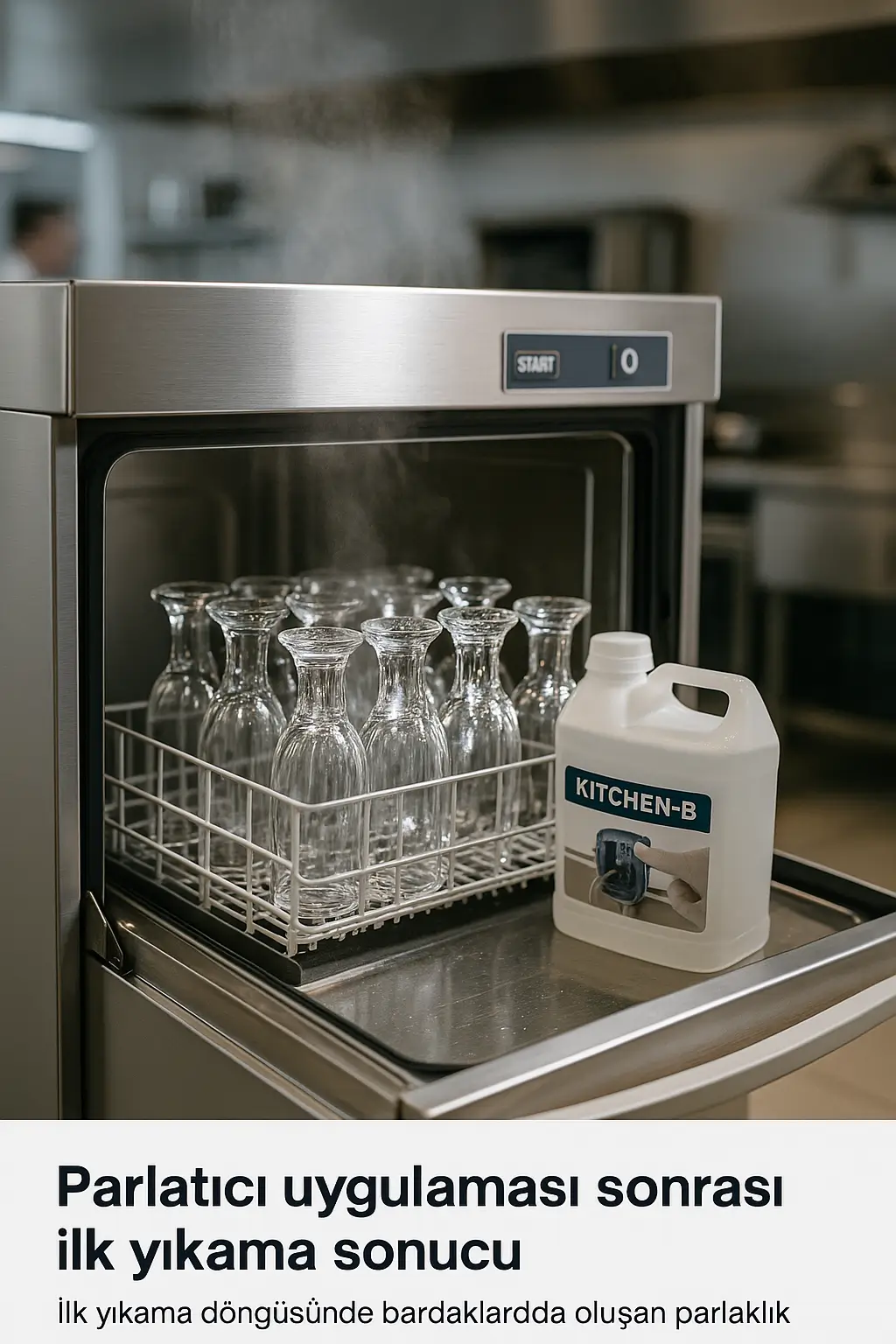 İlk yıkama sonrası bardak parlaklığı
