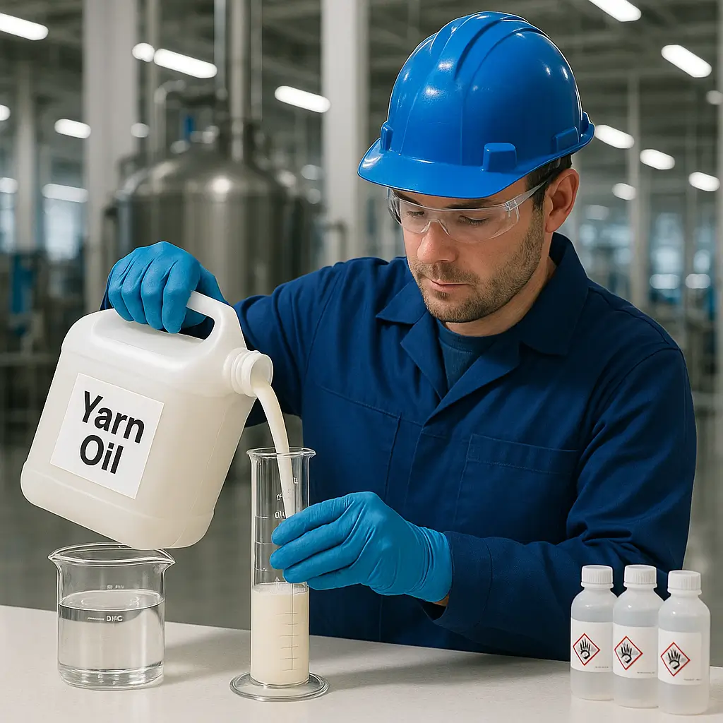 Yarn Oil iplik yağının su ile seyreltilerek hazırlanması