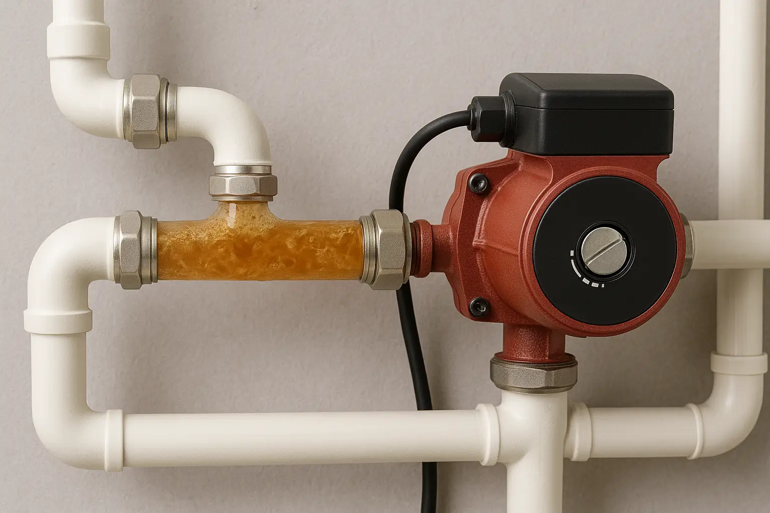 MİN50-H karışımının dolaşım pompası ile sistemde sirkülasyonu