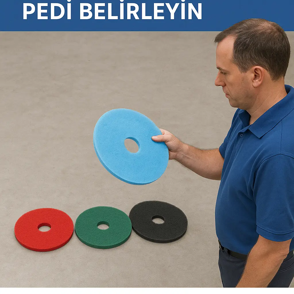 Epoksi veya beton zeminlerde doğru temizlik pedi seçimi