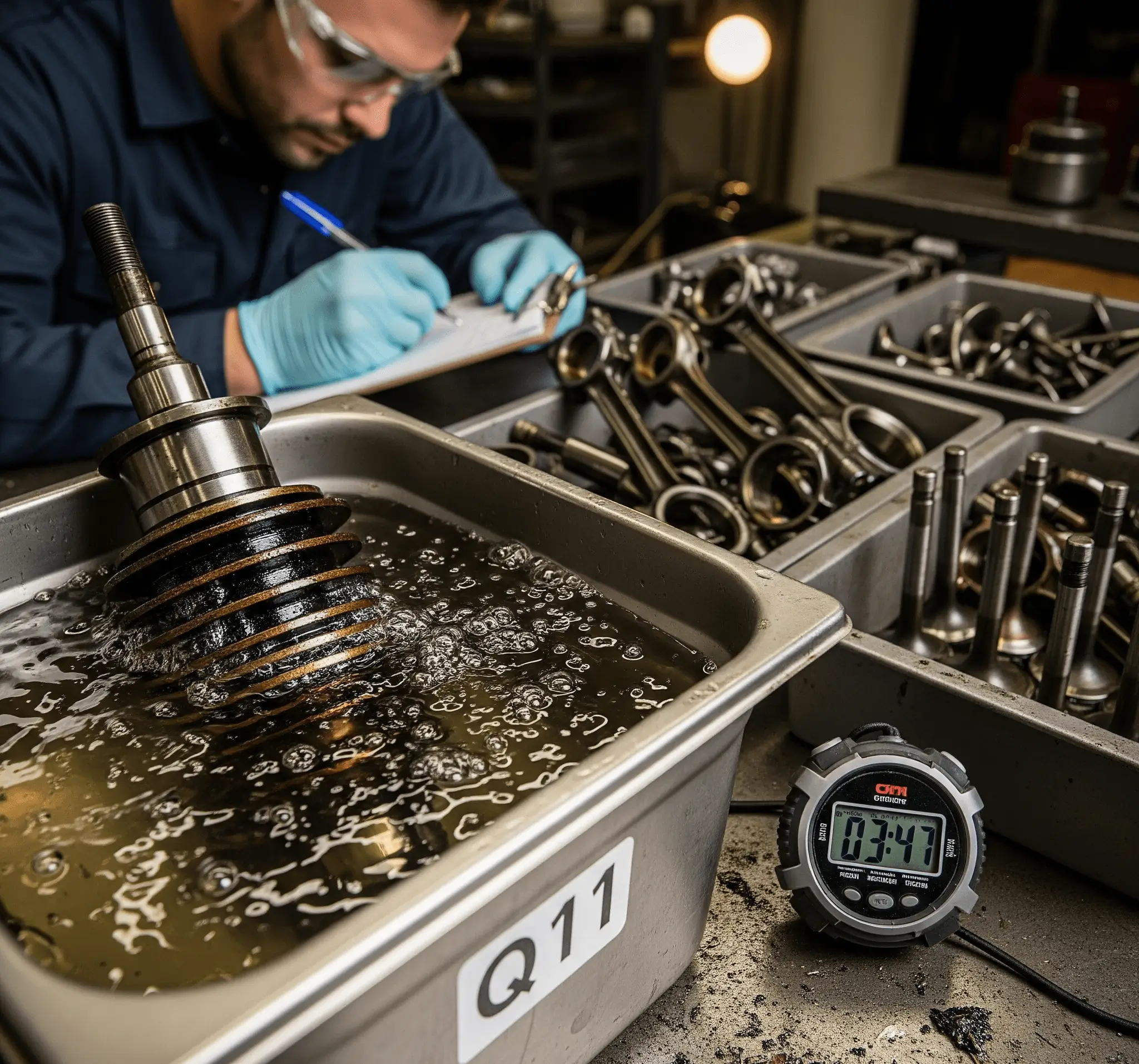 Q11 uygulamasıyla çözünme süreci Q11 bekleme süresinde karbonun çözünmesi