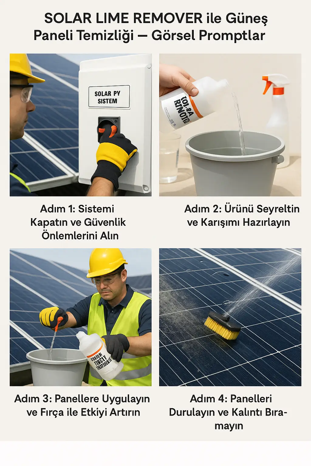 Güneş enerjisi sistemini tekrar çalıştırma ve son kontrol