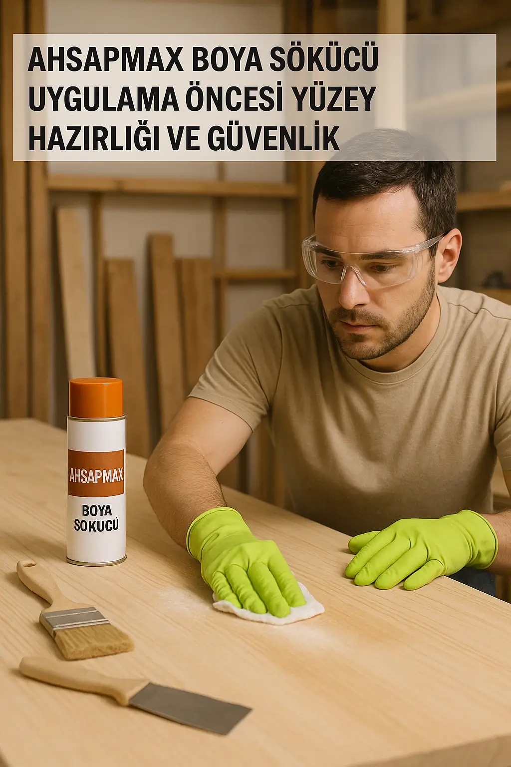 AHSAPMAX uygulama öncesi ahşap yüzey hazırlığı ve güvenlik önlemleri