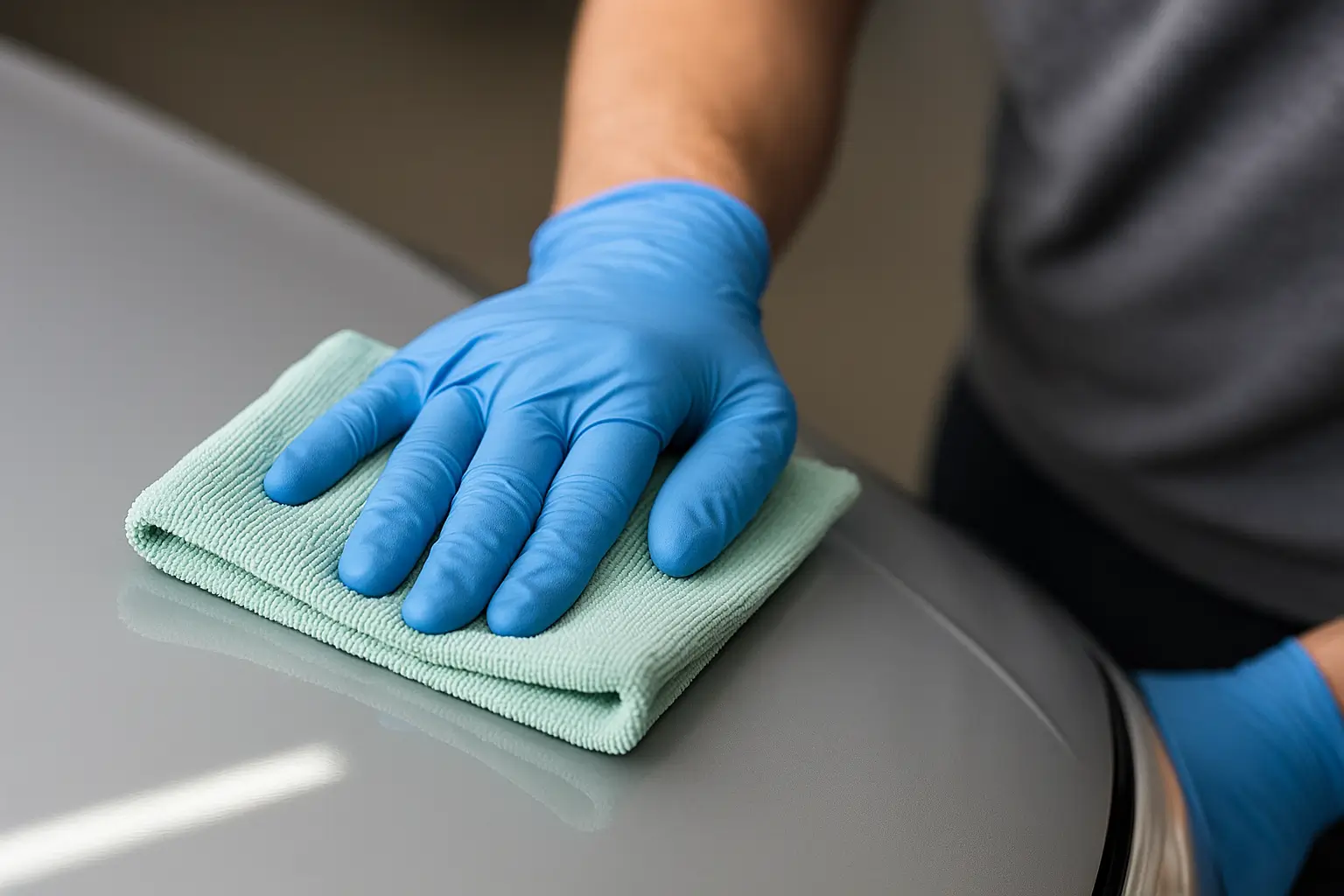 FOLYOREM sonrası yüzeyin bezle silinerek temizlenmesi