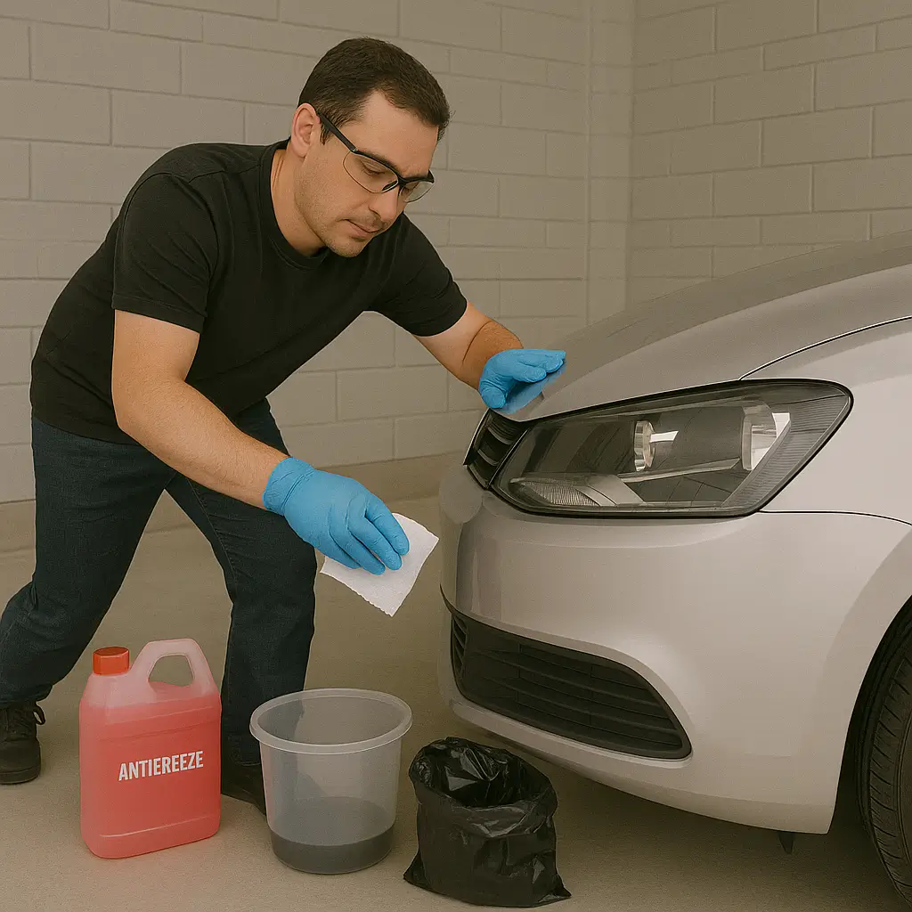 Radyatör kapağının kapatılması ve temizlik işlemi