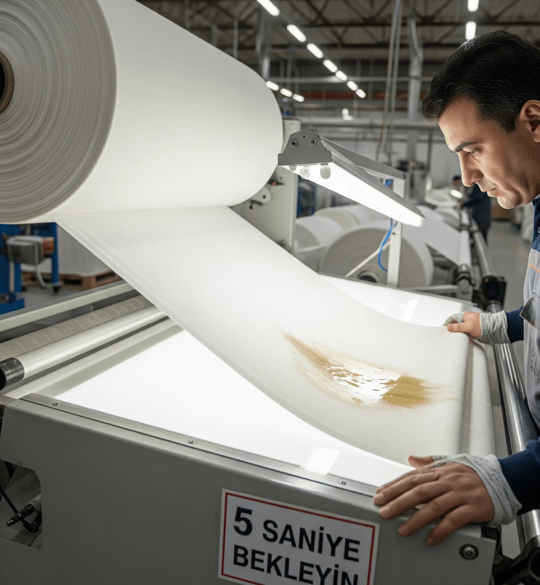 Solvent sonrası kumaşın kuruması