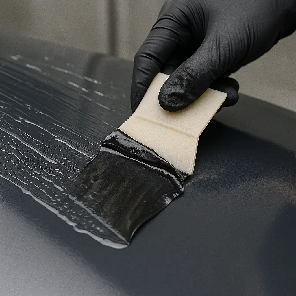 FOLYOREM ile yumuşamış folyonun spatula ile sökülmesi