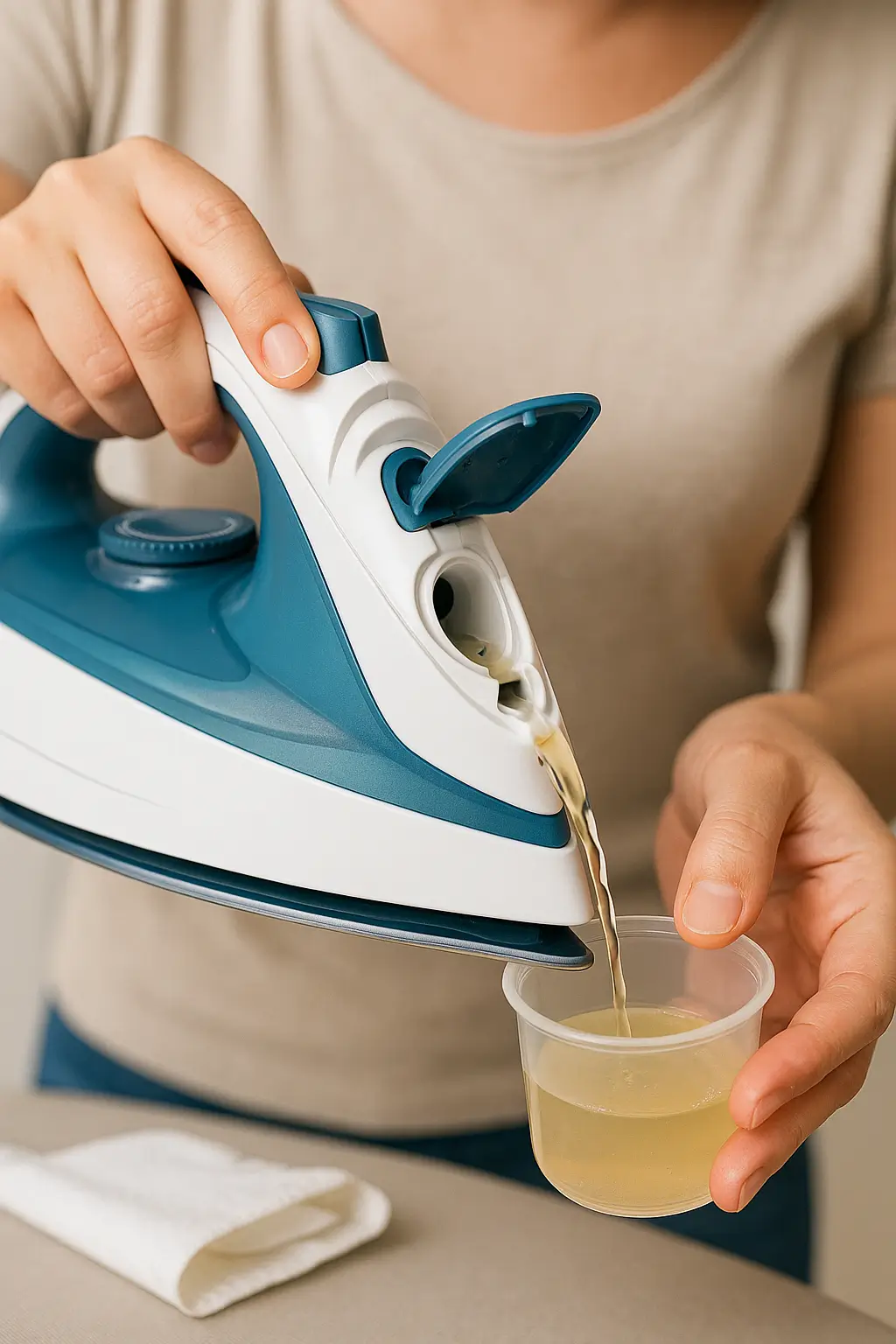 Eski suyun ütü haznesinden boşaltılması