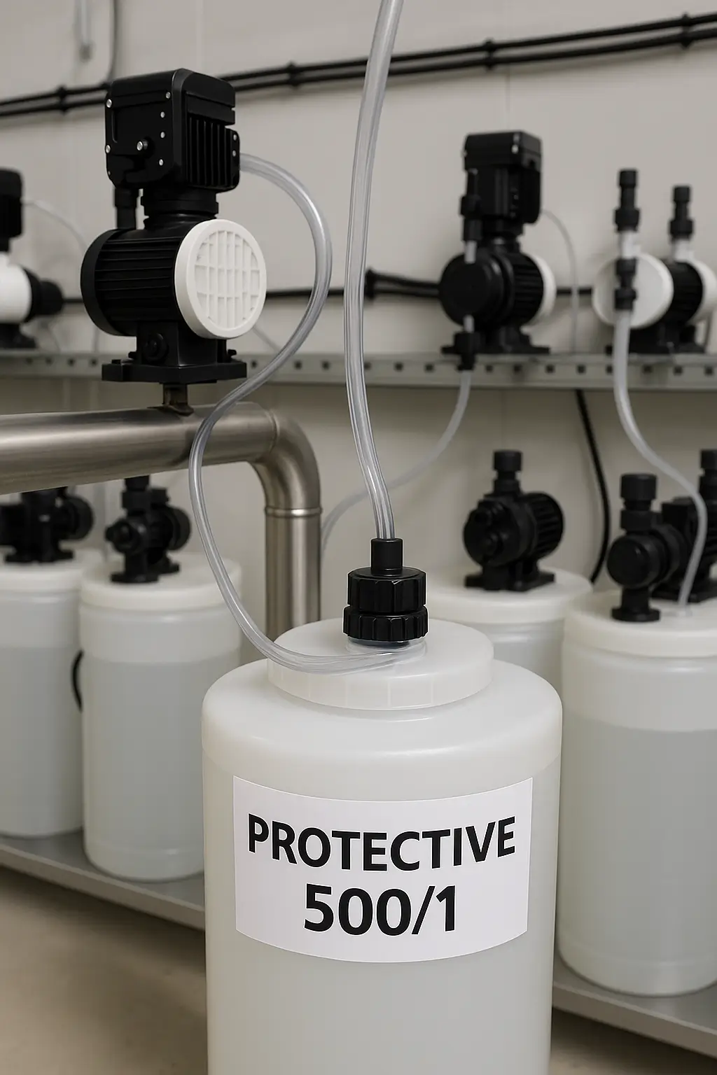 Protective 500/1 kireç önleyicinin sisteme eklenmesi