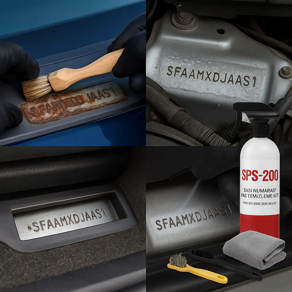 SPS-200 ile şasi numarası temizliği uygulama varyasyonları