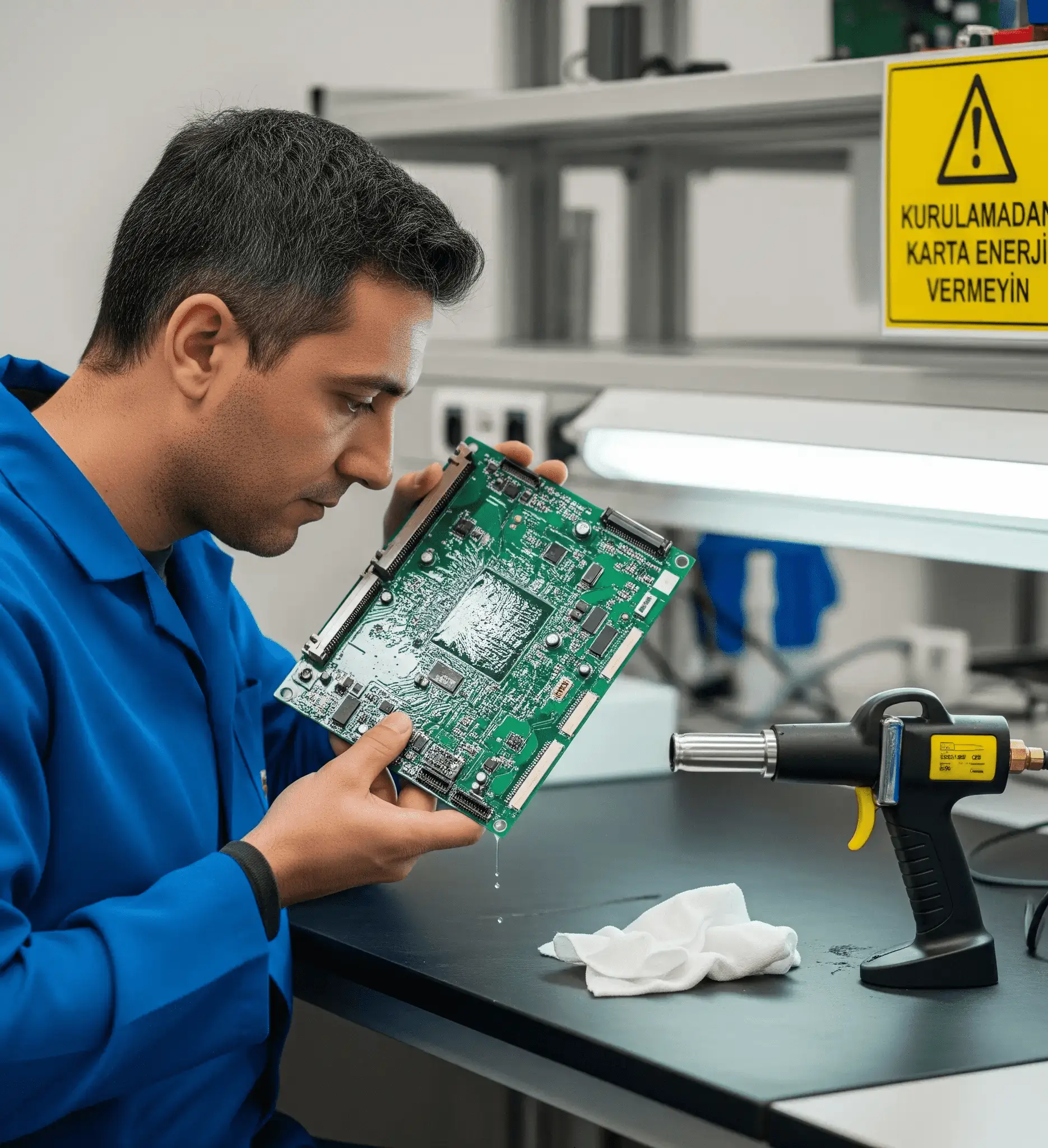 Devre yüzeyinin kurutulması