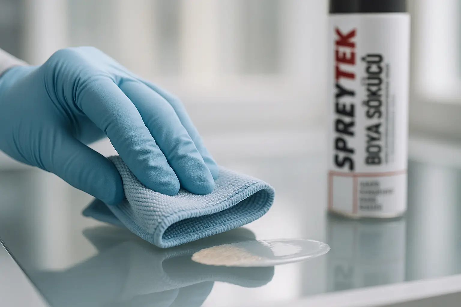 BSSPREY ile çizik oluşturmadan boya temizliği Spatula kullanmadan cam yüzeyde boya temizliği