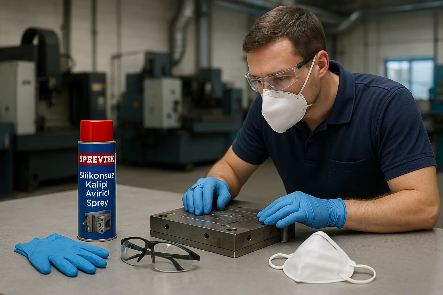 Silikonsuz kalıp ayırıcı sprey uygulaması öncesi hazırlık