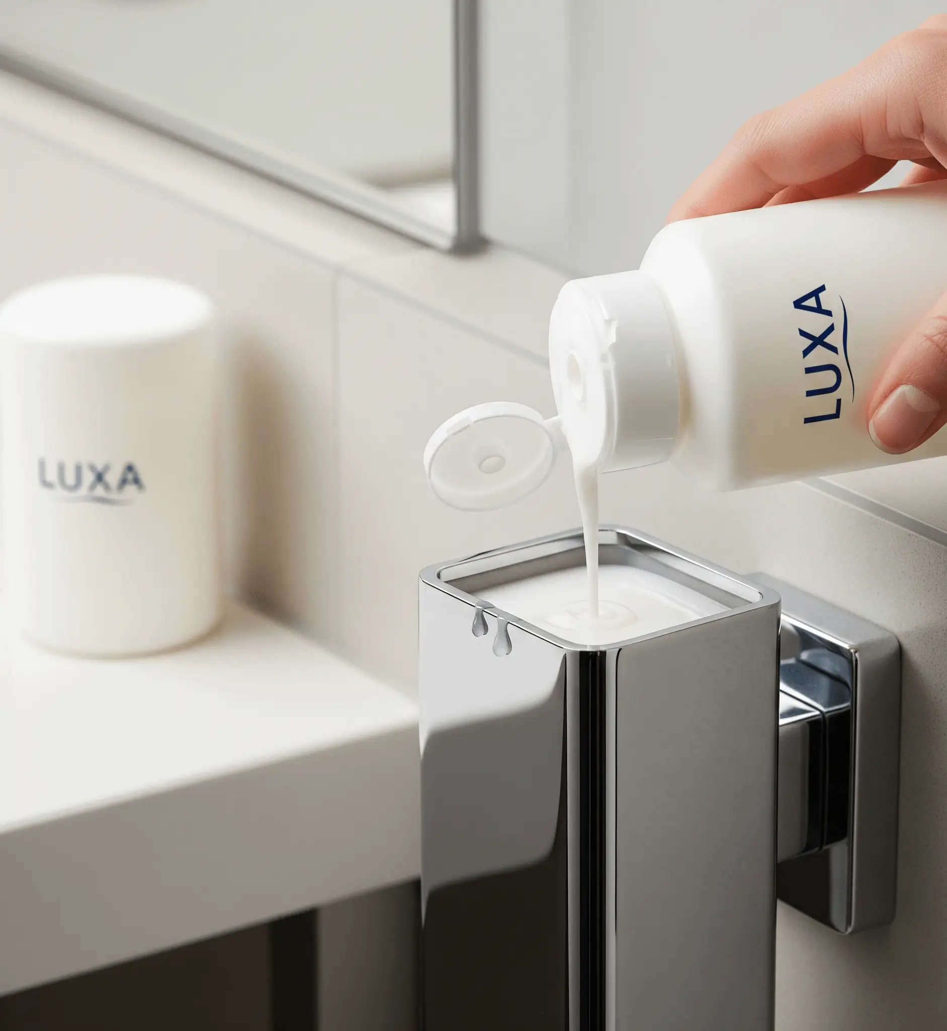 Dispenser içine sabun doldurma