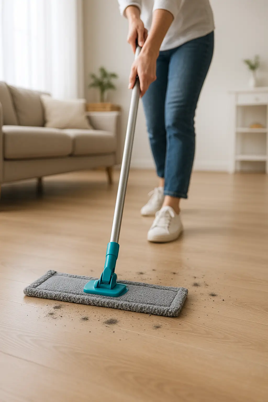 Temizlik öncesi yüzeydeki tozun ve kirin alınması Yüzeydeki toz ve kalıntıların temizlenmesi