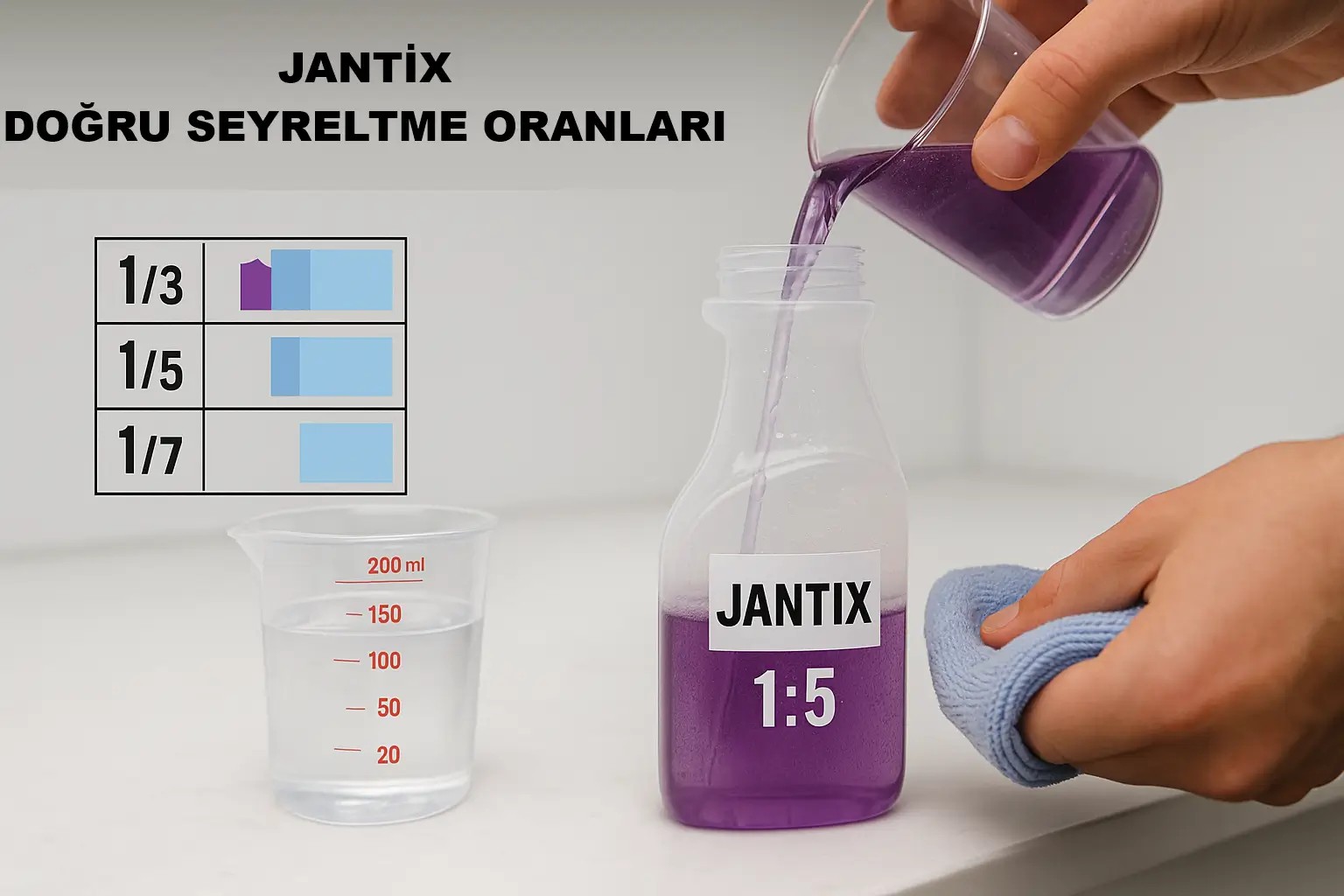 JANTiX jant temizleme solüsyonunun hazırlanması