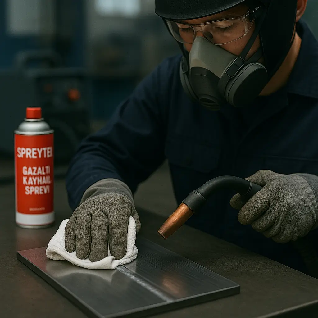 Kaynak sonrası yüzeyde kalan sprey filminin temizlenmesi