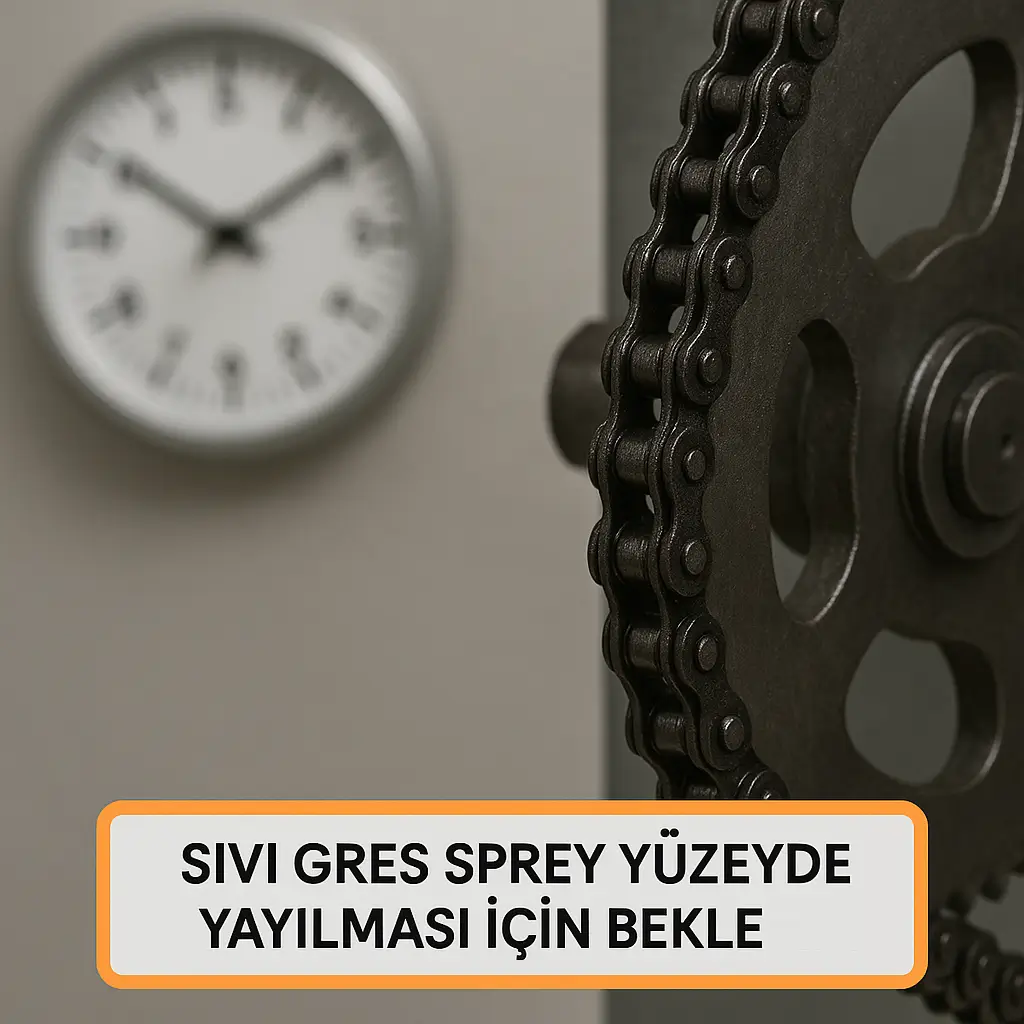 Sıvı gres sprey uygulamasından sonra bekleme süresi