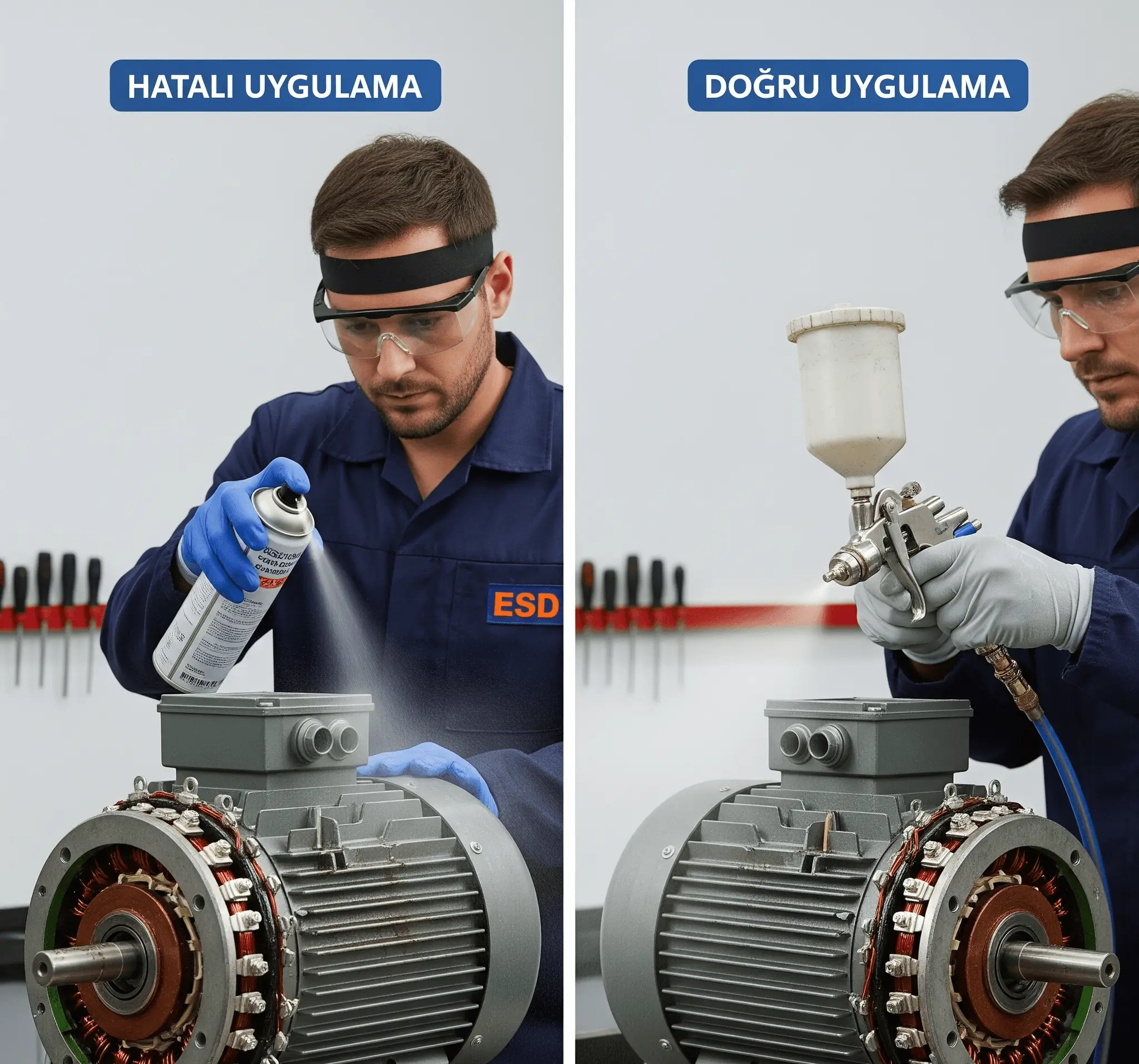 ELEKTROPAK solventinin motor sargılarına uygulanması