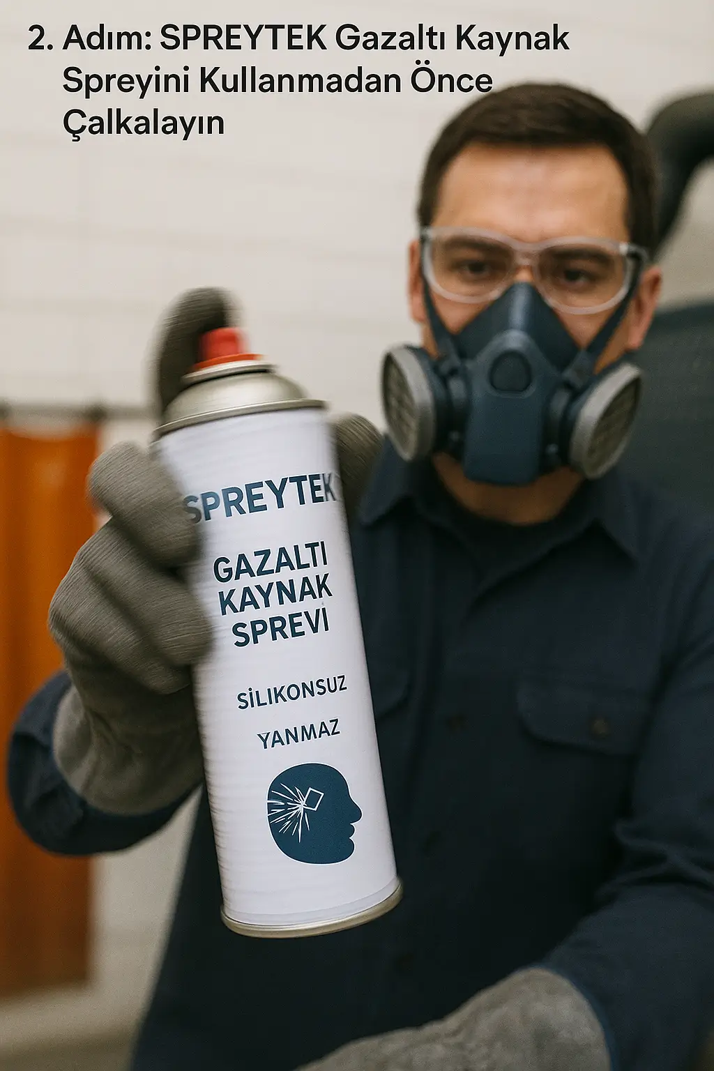 SPREYTEK kaynak spreyi kullanım öncesi çalkalama işlemi